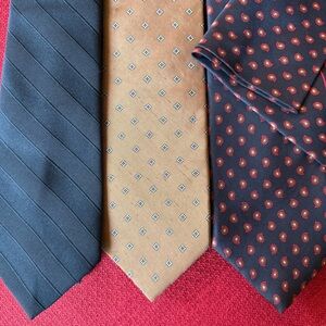 Bundle of three Men’s Ties one Pocket Square